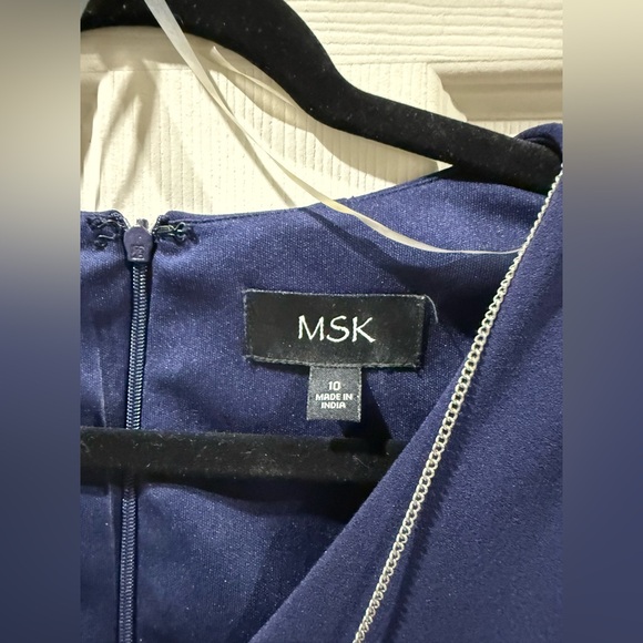 MSK Deep Blue Dress with Chain Detail - Picture 2 of 6